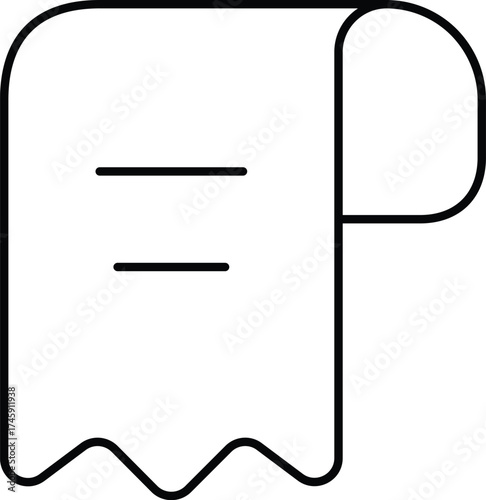 Vector art of receipt icon, payment and purchase confirmation