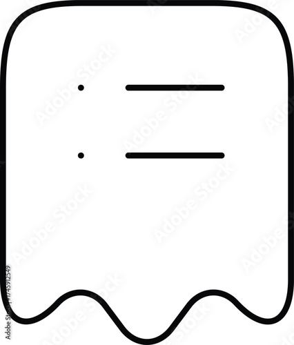 Vector art of cute receipt icon for finance and business concept
