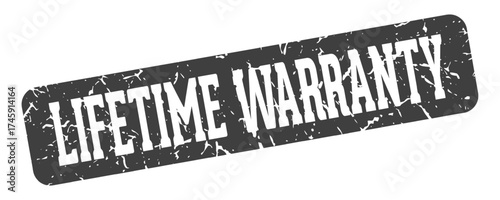 lifetime warranty rectangular sign. lifetime warranty stamp