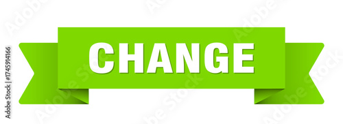 change ribbon isolated on transparent background. change ribbon