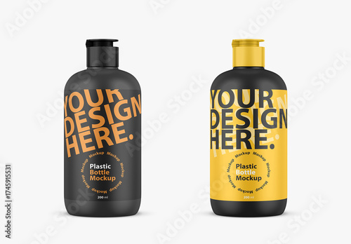 Plastic Bottle Mockup for cosmetics
