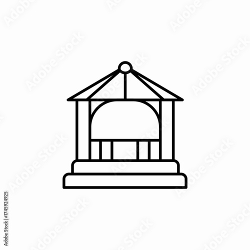 alcove garden icon sign vector