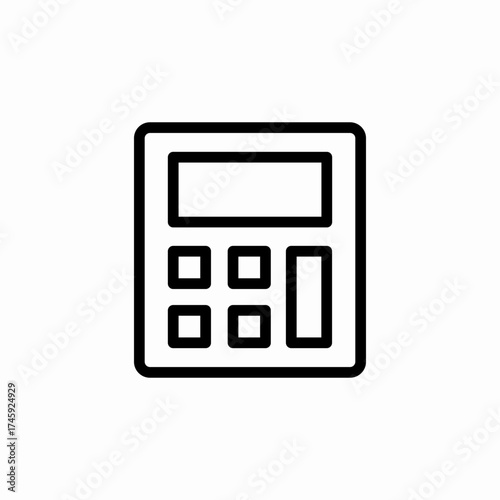calculator count icon sign vector