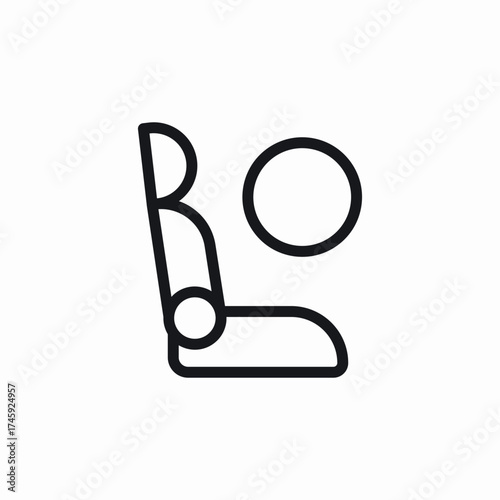 car seat icon sign vector