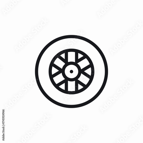 car wheel icon sign vector