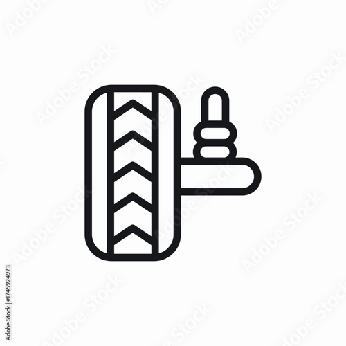 car wheel hub icon sign vector