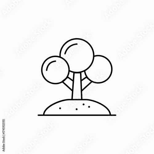 garden tree icon sign vector