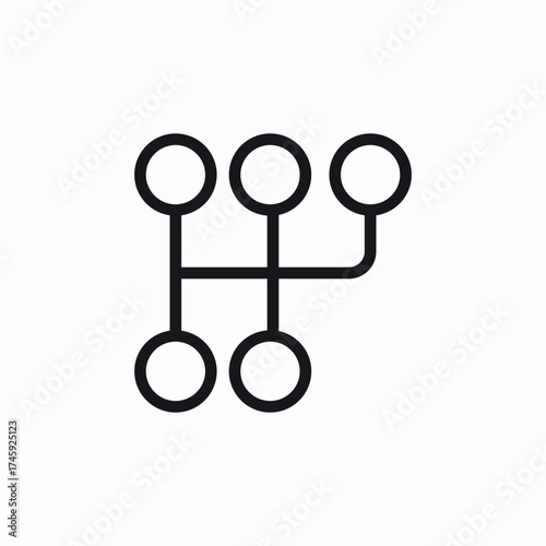 gearbox shift car icon sign vector