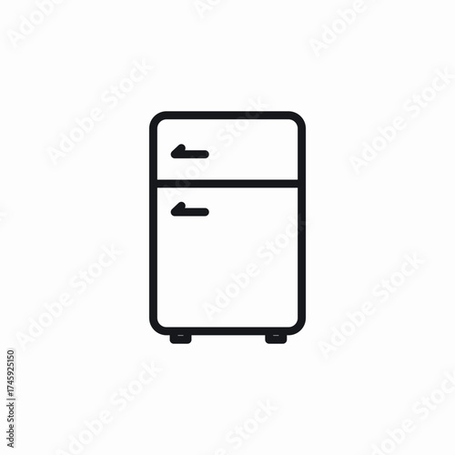 old fridge icon sign vector