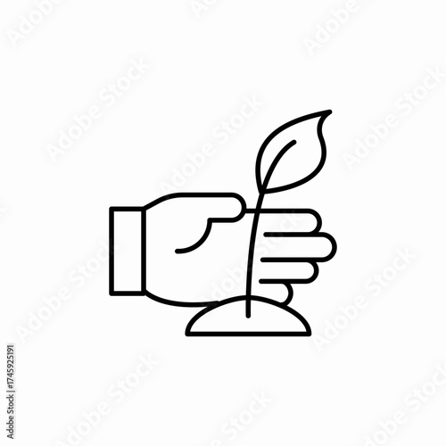 plant sprout care icon sign vector