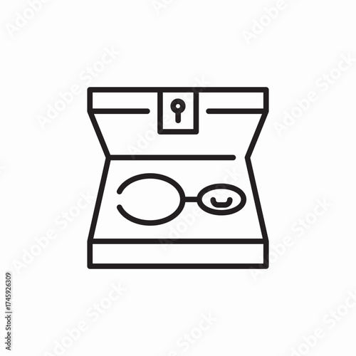 earrings box jewelry icon sign vector