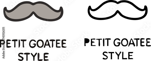 Petit Goatee Style Mustache Illustration 1.