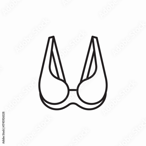female bra underwear icon sign vector