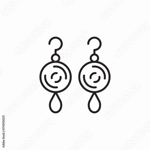 earrings jewelry icon sign vector
