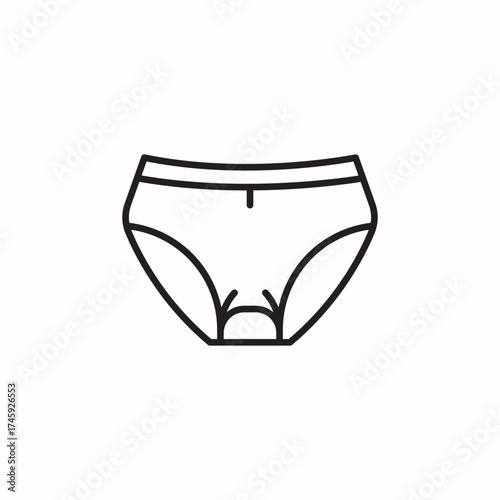 pants underwear female icon sign vector