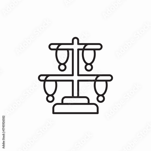 rings stand hanger icon sign vector