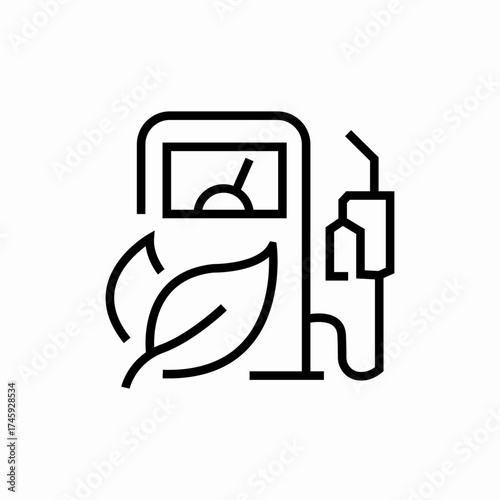 eco fuel pump icon sign vector