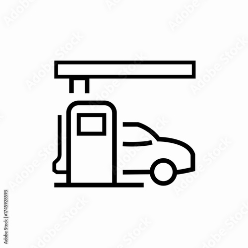 fuel station car icon sign vector