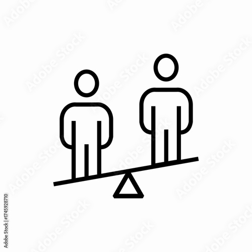 person scales icon sign vector