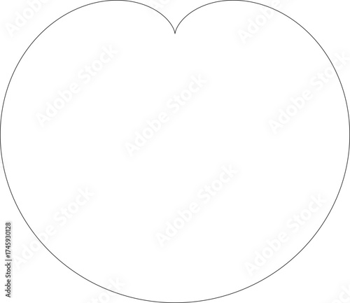 Cardioid heart path vector (Mathematical curve, PPT-compatible & fully editable)