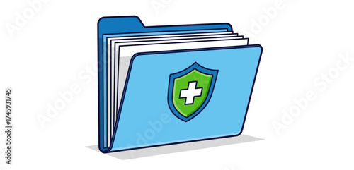protected health information secure document folder for sensitive patient data privacy regulations compliance medical record safety and security measures.