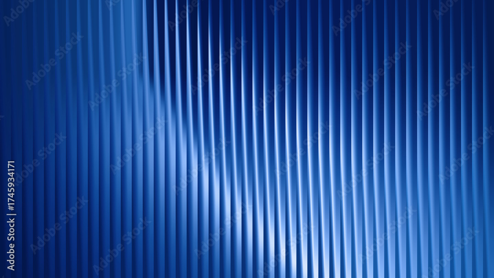 Obraz premium Striking blue background featuring vertical lines and a subtle wave pattern, ideal for adding a touch of modern elegance to any design project
