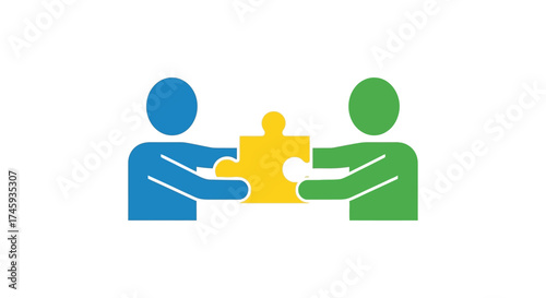 puzzle piece collaboration diverse team members connecting a jigsaw for business solutions teamwork innovation and problem solving together