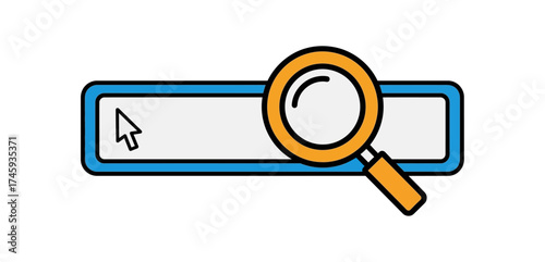 search query using a search bar with a magnifying glass icon perfect for websites needing visual search emphasizing ease of use and navigation.
