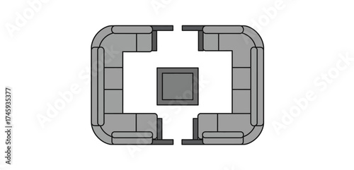 sectional sofa arrangement symmetrical living room layout featuring a modern corner couch and central table ideal for home interior design projects stylish decor