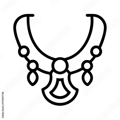 Vector art of an exquisite necklace illustration, , showcases timeless elegance and sophistication, a symbol of beauty and adornment for any occasion