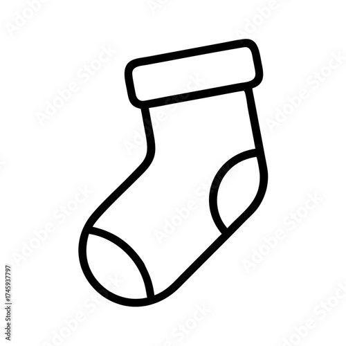Vector art of christmas stocking, a cozy symbol of holiday cheer and anticipation for gifts and festive surprises