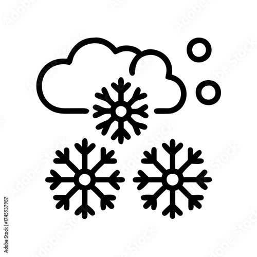 Vector art of a snowflake icon, symbolizing winter, snow, and the beauty of nature in a simple and elegant design