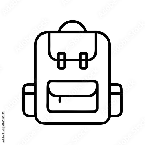 Illustration of a backpack, a practical and stylish bag for carrying essentials during school, travel, or outdoor adventures