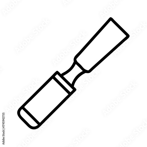 Vector art of a chisel, a versatile tool for woodworking, carving, and shaping materials with precision, ensuring quality craftsmanship and detail