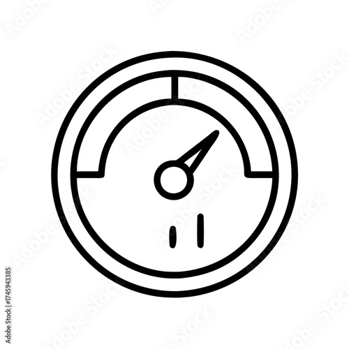 Illustration of a speedometer, a device that measures and indicates the speed of a vehicle or other object