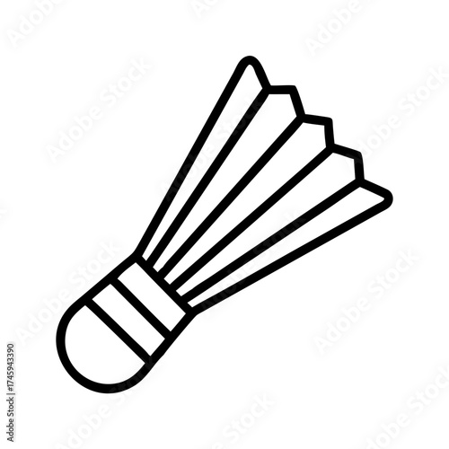Vector art of shuttlecock icon badminton shuttlecock vector illustration sport equipment game, activity, competition, training