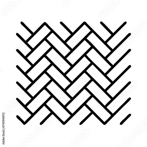 Vector art of herringbone pattern, a classic and elegant design for flooring, textiles, and backgrounds, creating a timeless and sophisticated look
