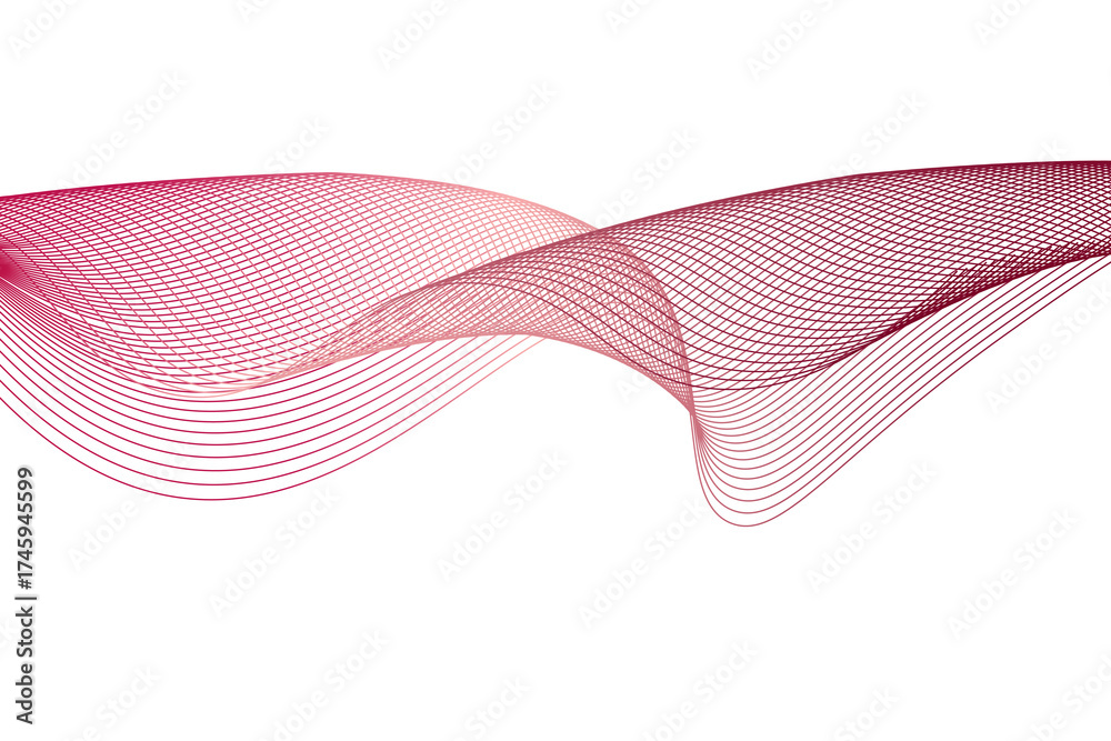 Fototapeta premium colorful abstract waves design elements isolated on transparent background