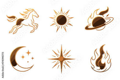 Business and legal icons set: contract, handshake, book, chart, institution, magnifying glass, globe, certificate.