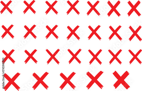 Red X Marks A Collection of Crosses for Design and Visual Communication