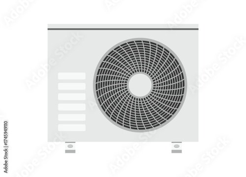 Air conditioner condensing unit. Simple flat illustration.