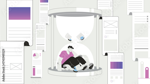 Time Management and Productivity Challenge Concept
