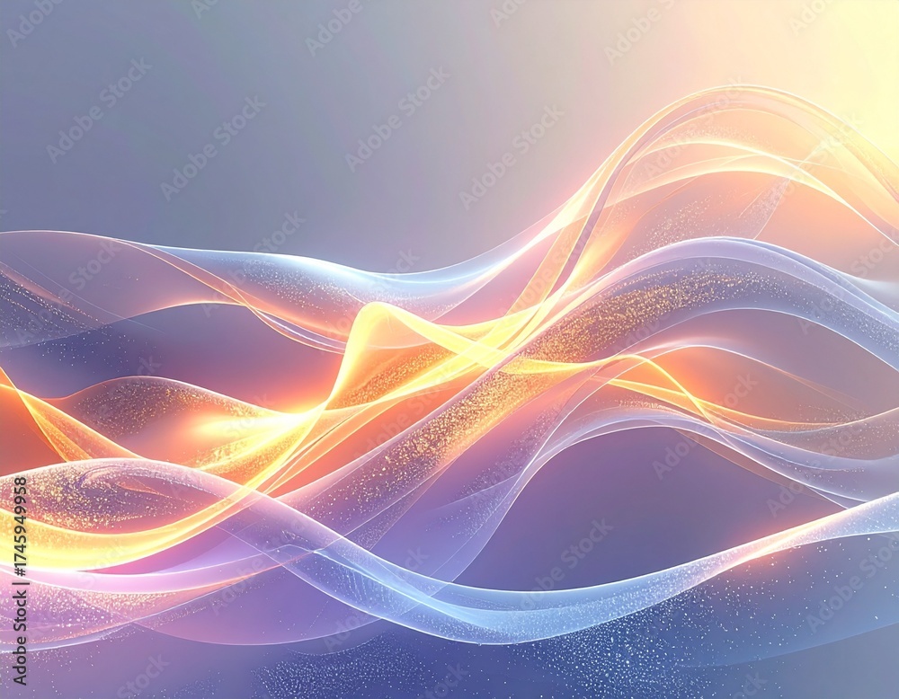 Fototapeta premium Flowing Light Waves Background 