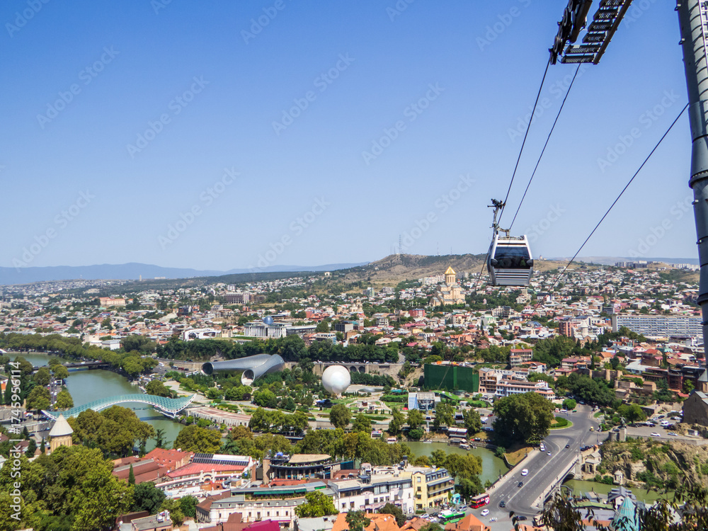 Obraz premium Tbilisi Cable Car