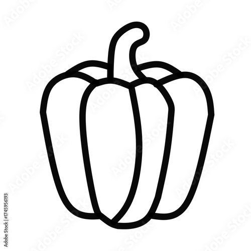 vector illustration of a bell pepper