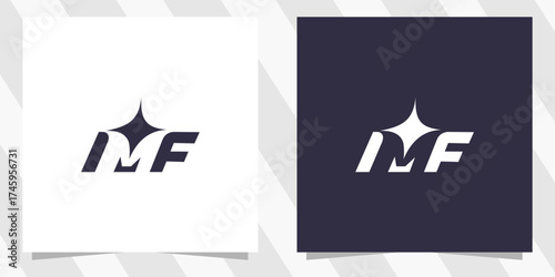 letter mf fm logo design