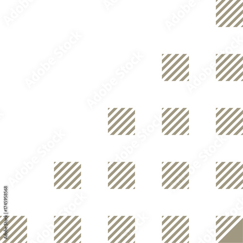 Abstract geometric corner decoration in a simple style