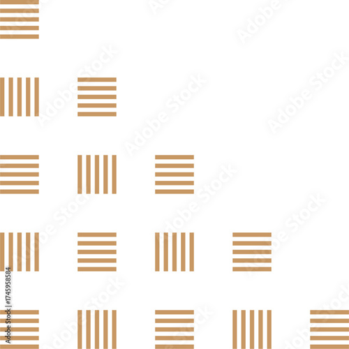 Abstract geometric corner decoration in a simple style