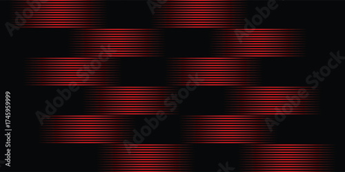 Abstract red background with glowing curve lines. Modern shiny red gradient geometric circle lines pattern. Futuristic concept. Suit for banner, brochure, poster, presentation, cover, website