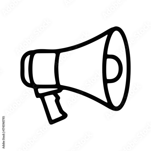 vector megaphone icon isolated on white